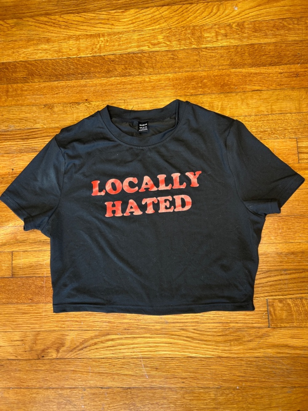 SHEIN Black Crewneck Tee